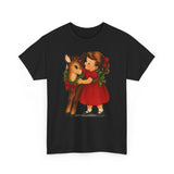 Girl Hugging Fawn Basic T-Shirt - Unisex