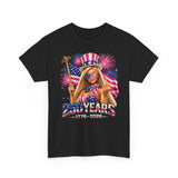 Glam Doll Flag 250 Years 1776 2026 Patriotic Basic T-Shirt - Unisex
