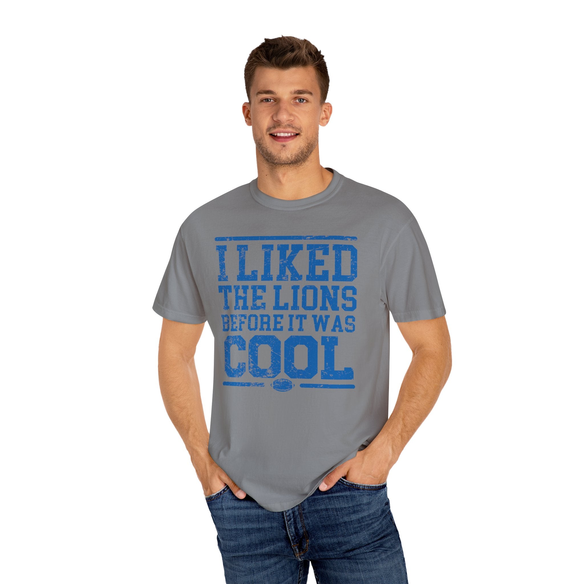 I Liked the Lions Before It Was Cool Blue Premium T-Shirt - Unisex