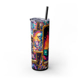 The Emotional Dumpster Fire 2 Skinny Steel Tumbler with Straw, 20oz