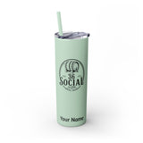 Skinny Steel Tumbler with Straw - 20oz - 36 Social
