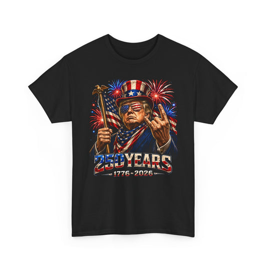 Funny President Figure Parade 250th Anniversary Patriotic Grunge Basic T-Shirt - Unisex