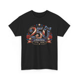 Feminine Bow 250 America 1776 2026 Floral Patriotic Basic T-Shirt - Unisex