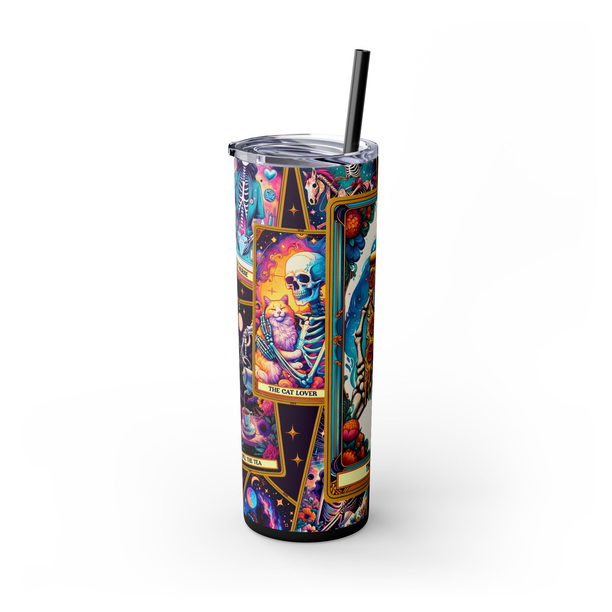 The Pizza 2 Skinny Steel Tumbler with Straw, 20oz