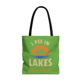 Tote Bag - I Pee In Lakes Retro Sun