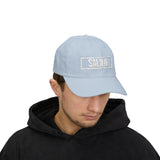 Saline Bold & Square White Embroidery Dad Cap