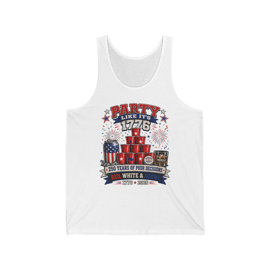 Funny Red Cup Party 1776 2026 Patriotic Americana Basic T-Shirt - Unisex