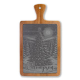 Christmas Tree Personalized Engraved Slate Charcuterie Board with Handle