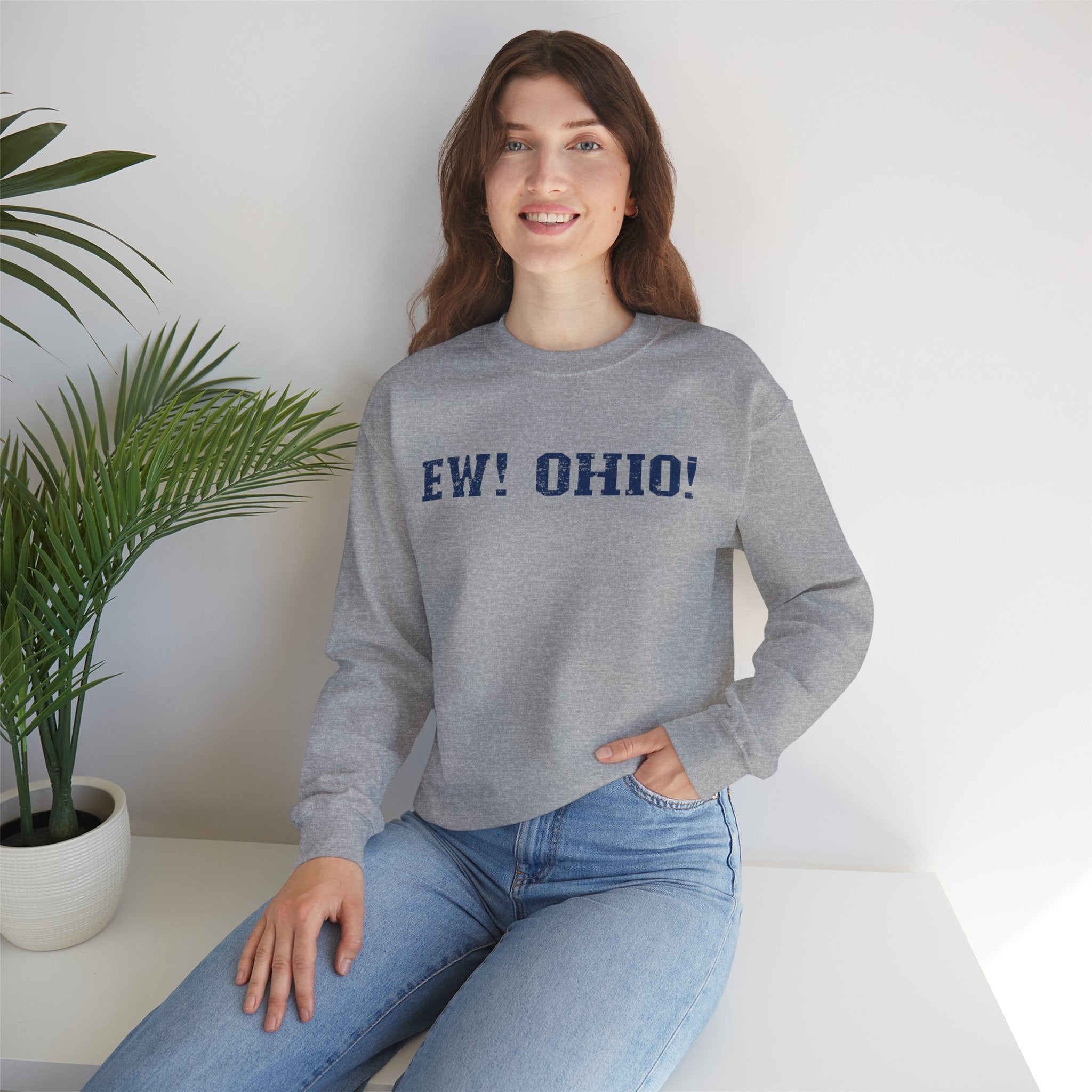 EW OHIO Blue Crewneck Sweatshirt - Unisex