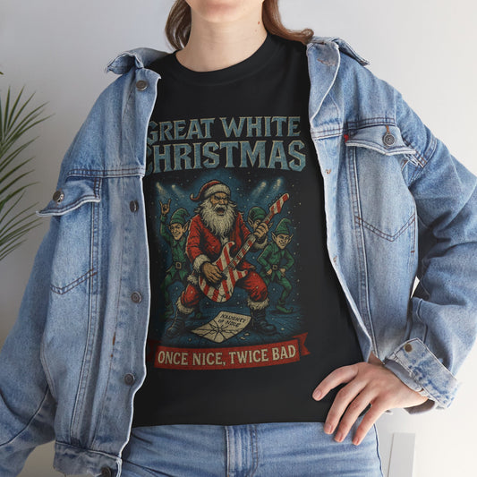 Great White Christmas Once Nice Twice Bad Firefly Basic T-Shirt - Unisex