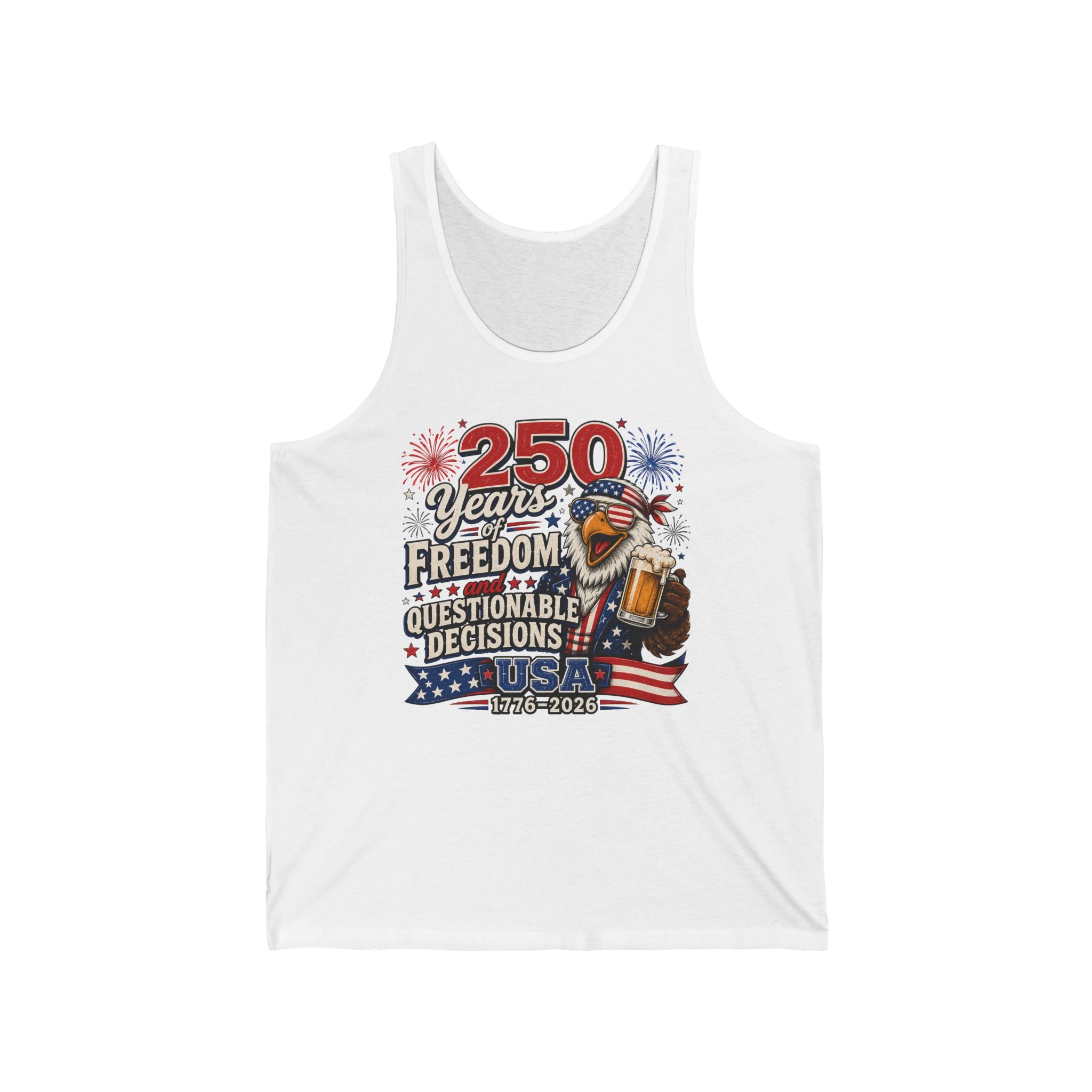 Funny Eagle Beer Mug 1776 2026 Distressed Patriotic Basic T-Shirt - Unisex