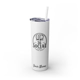 Skinny Steel Tumbler with Straw - 20oz - 36 Social