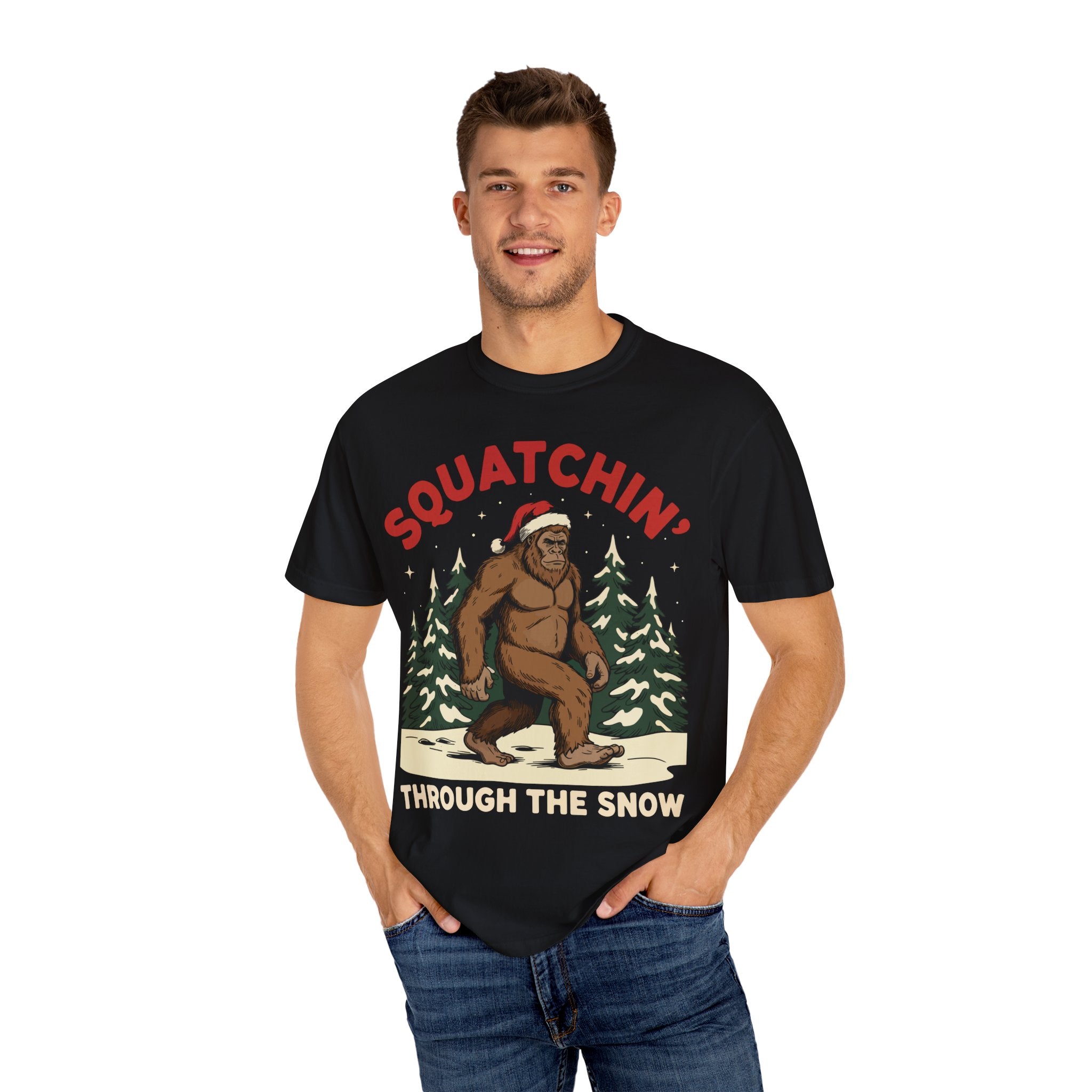 Squatchin Through The Snow Premium T-Shirt - Unisex