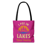 Tote Bag - I Pee In Lakes Retro Sun