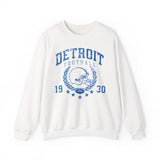 Detroit Football 1930 Blue Crewneck Sweatshirt - Unisex