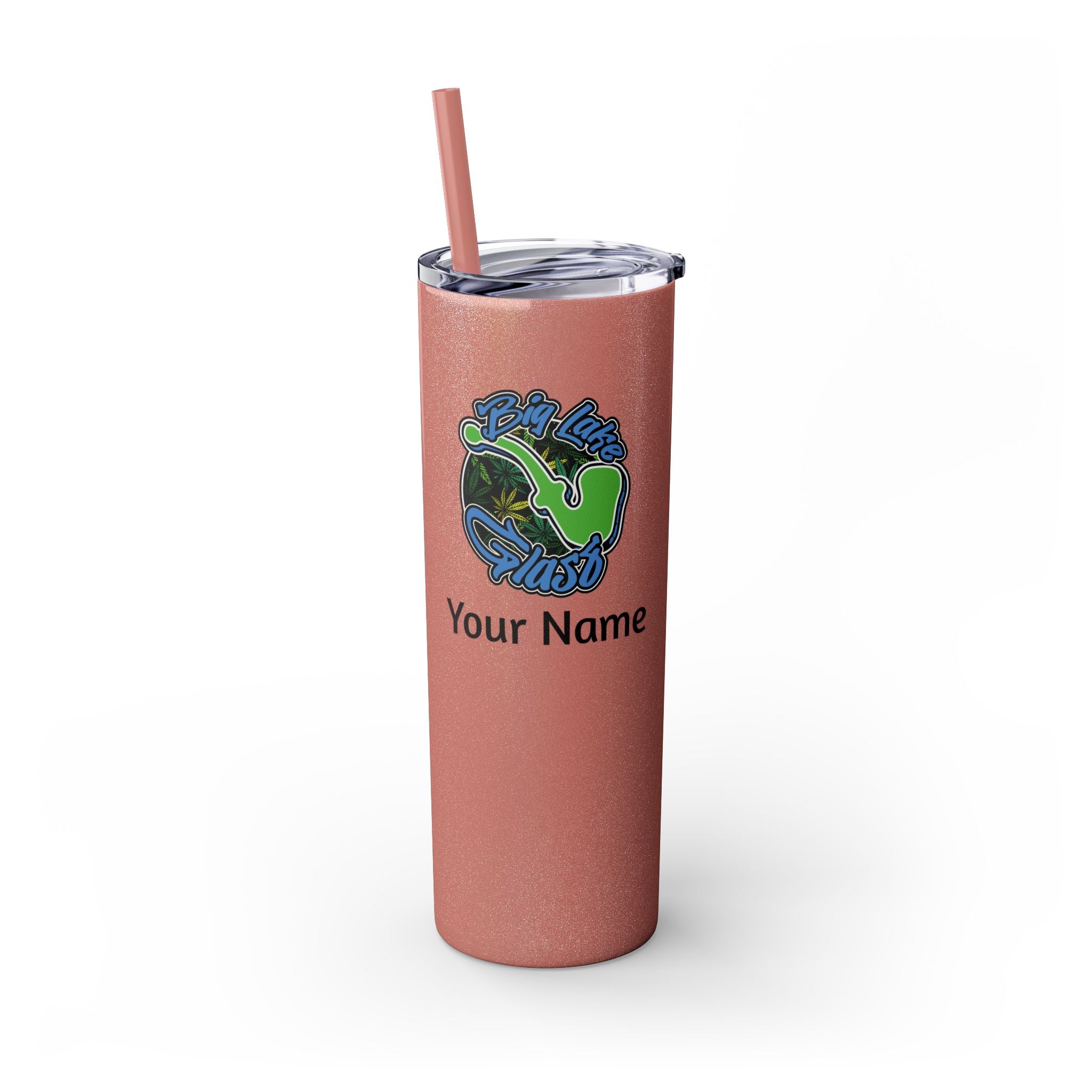 Skinny Steel Tumbler with Straw - 20oz - Big Lake Glass Pipe