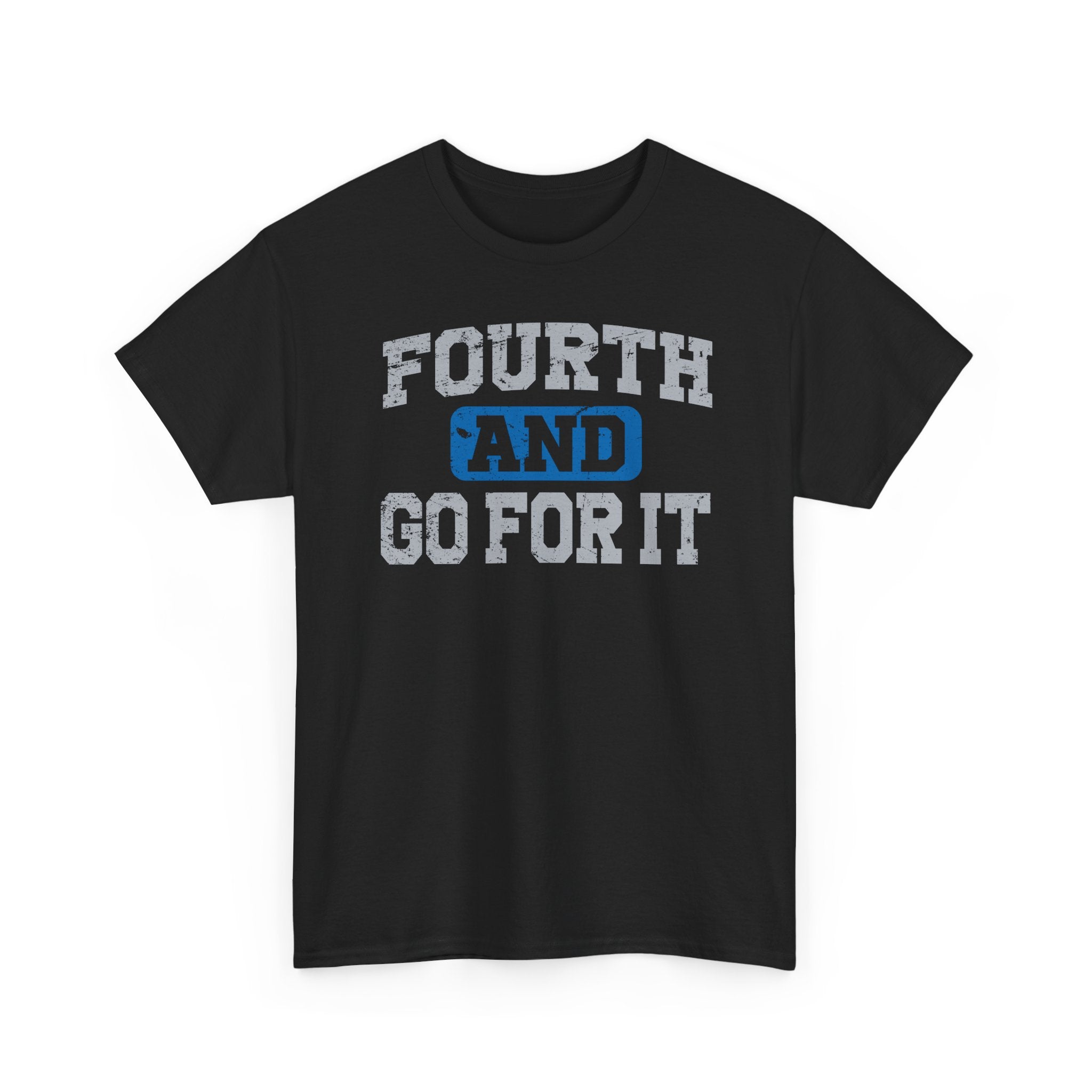 Fouth and Go For It Blue & Gray Basic T-Shirt - Unisex