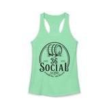36 Social Logo 2 Black SL Basic Racerback Tank Top - Women's