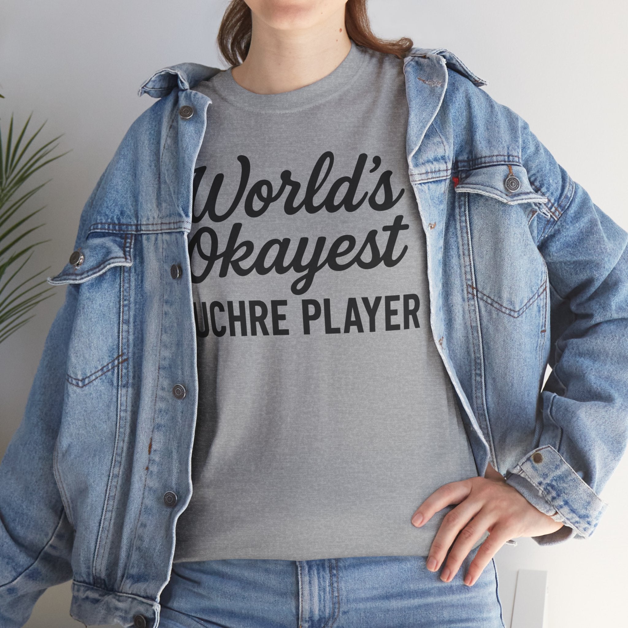 Worlds Okayest Euchre Player Basic T-Shirt - Unisex