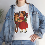 Girl Hugging Fawn Basic T-Shirt - Unisex