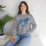 Detroit Football Lion Blue Crewneck Sweatshirt - Unisex