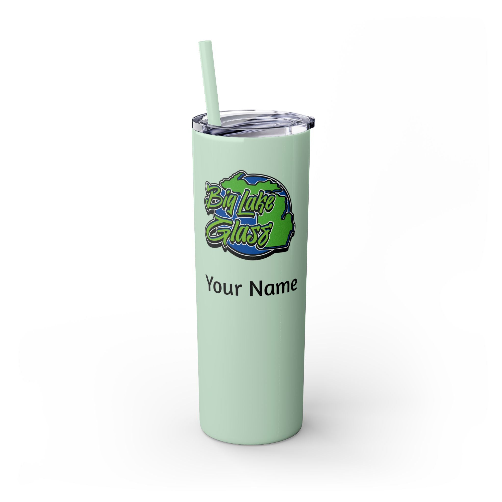 Skinny Steel Tumbler with Straw - 20oz - Big Lake Glass