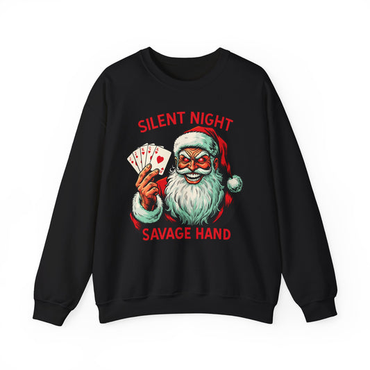 Silent Night Savage Hand Crewneck Sweatshirt - Unisex
