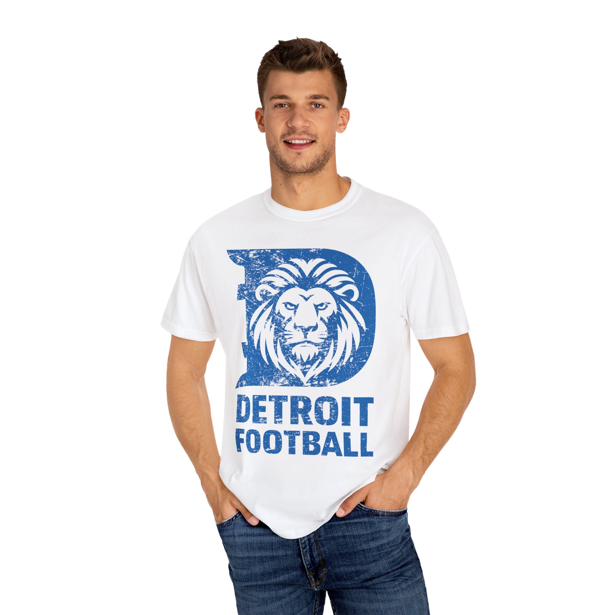 Detroit Football Blue Premium T-Shirt - Unisex