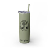 Skinny Steel Tumbler with Straw - 20oz - 36 Social