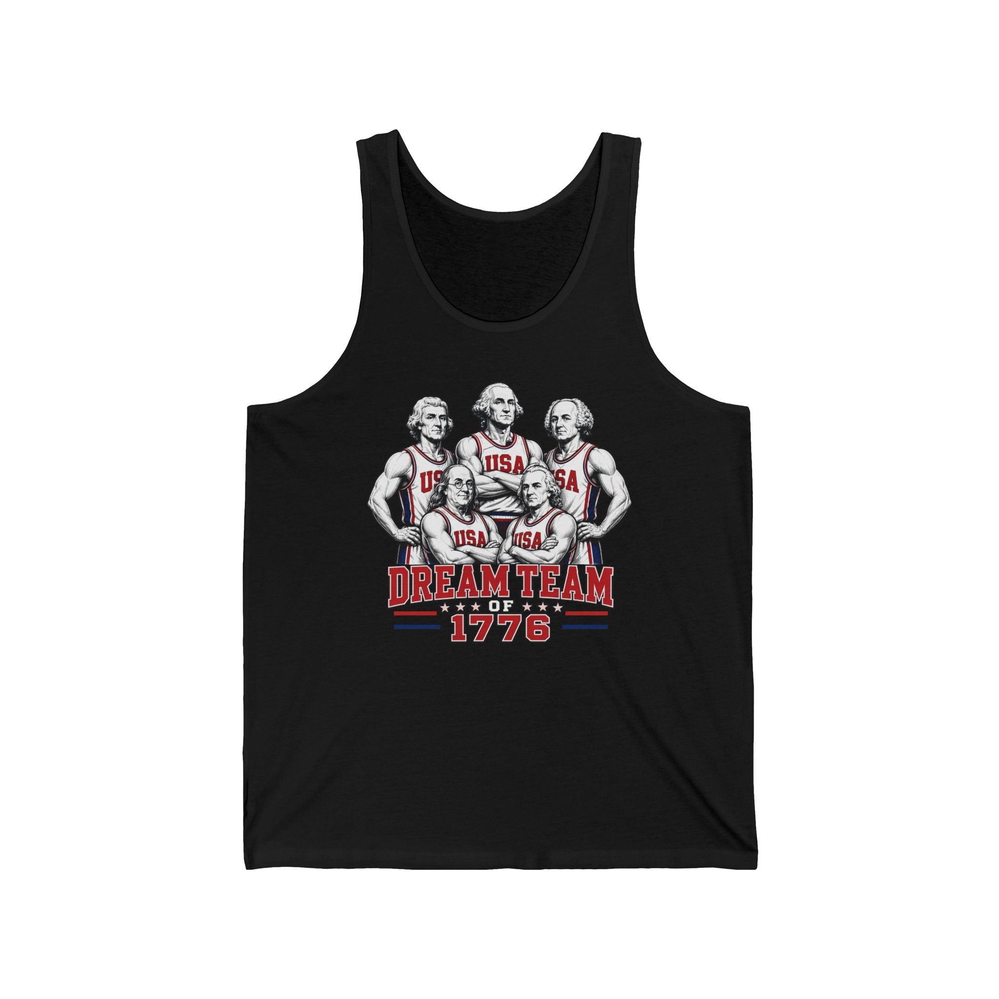 Founding Fathers Dream Team 1776 Retro Patriotic Americana Basic T-Shirt - Unisex