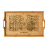Winter Wonderland Forest Engraved Bamboo Serving Tray