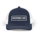 Whitmore Lake Bold & Square White Embroidery Trucker Cap