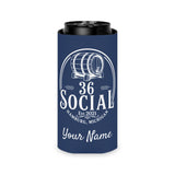 36 Social Logo 2 SL Can Cooler - Skinny - Dark Blue (Satisfy)