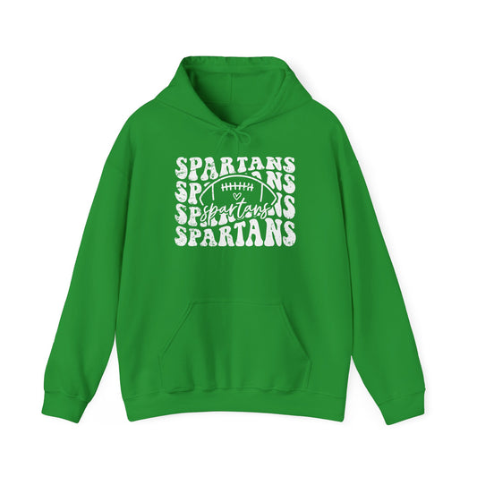 Spartans Football 1 White Hoodie - Unisex