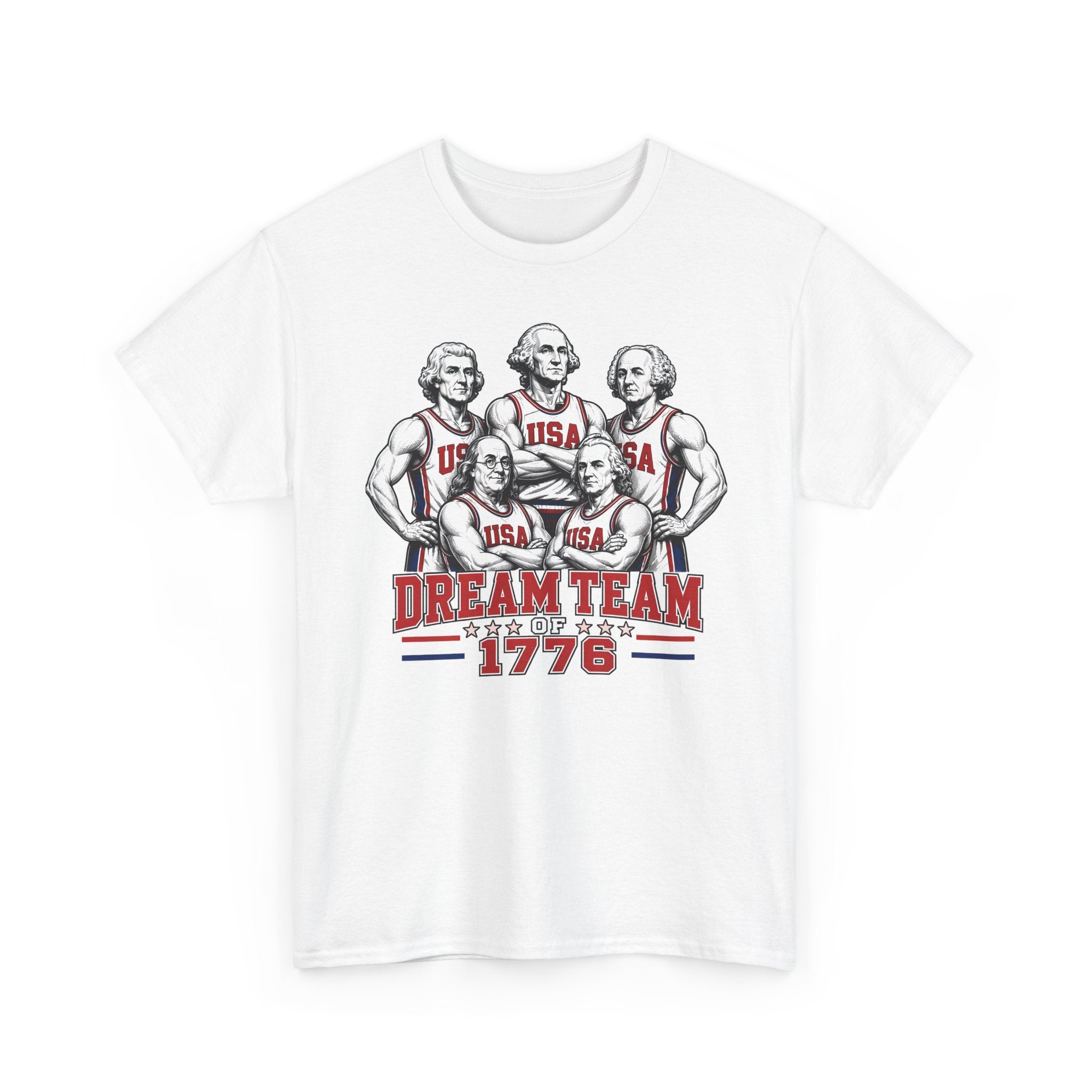 Founding Fathers Dream Team 1776 Retro Patriotic Americana Basic T-Shirt - Unisex