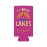 Can Cooler - Skinny - I Pee In Lakes Retro Sun