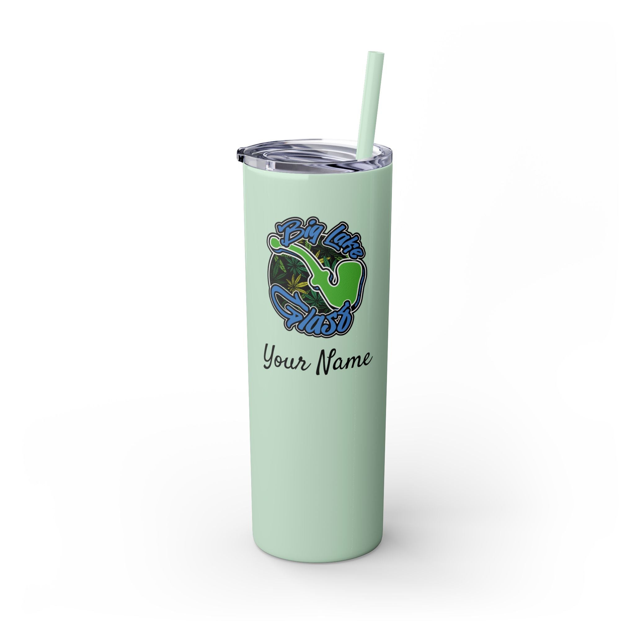 Skinny Steel Tumbler with Straw - 20oz - Big Lake Glass Pipe