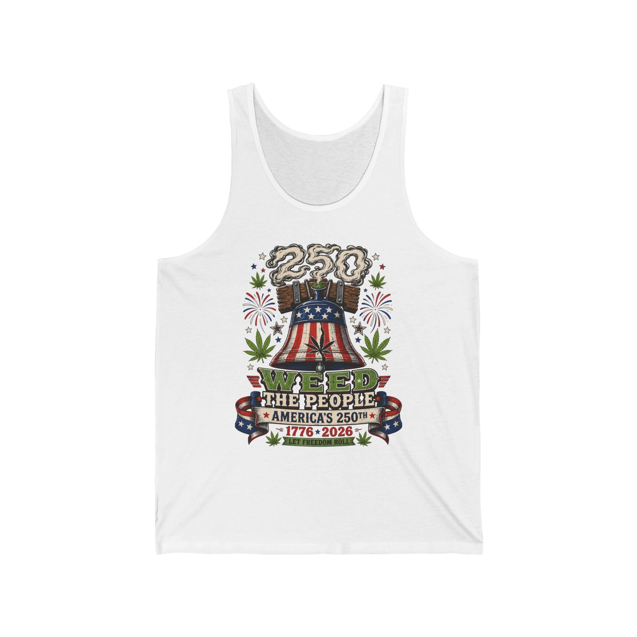 Funny Liberty Bell Weed 250th Anniversary Patriotic Basic T-Shirt - Unisex
