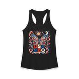 Butterfly Floral USA 250 1776 2026 Retro Patriotic Basic Racerback Tank Top - Women's