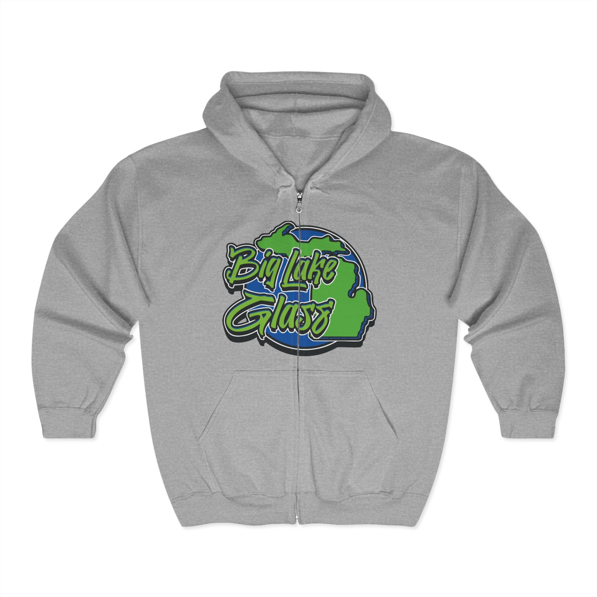 Full Zip Hoodie - Unisex - Big Lake Glass