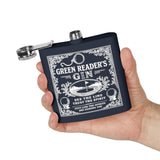 Green Reader's Black Flask - 6oz