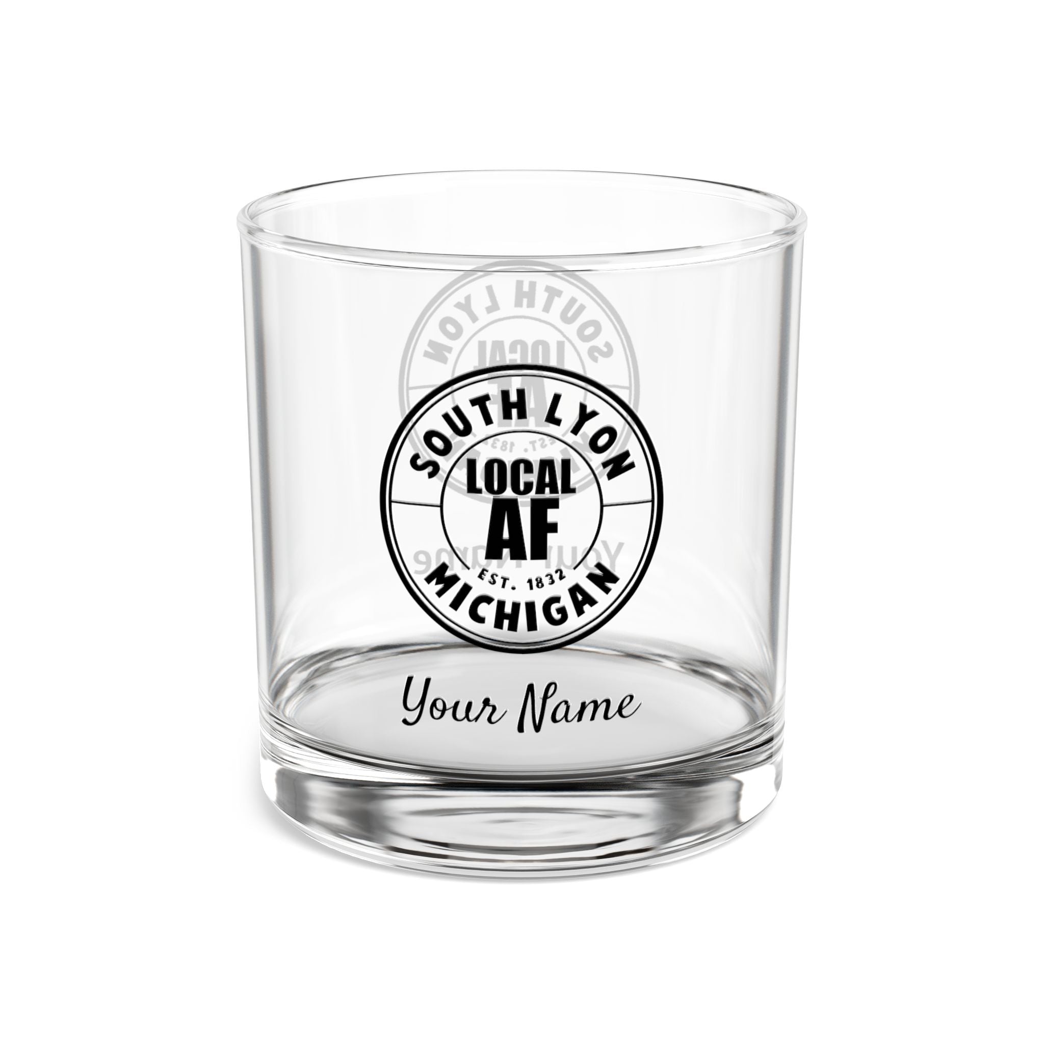South Lyon Local AF Rocks Glass - 10oz