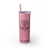 Skinny Steel Tumbler with Straw - 20oz - 36 Social
