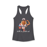 Cute Doll Chill 4th of July Funny Patriotic Basic Racerback Tank Top - Women's