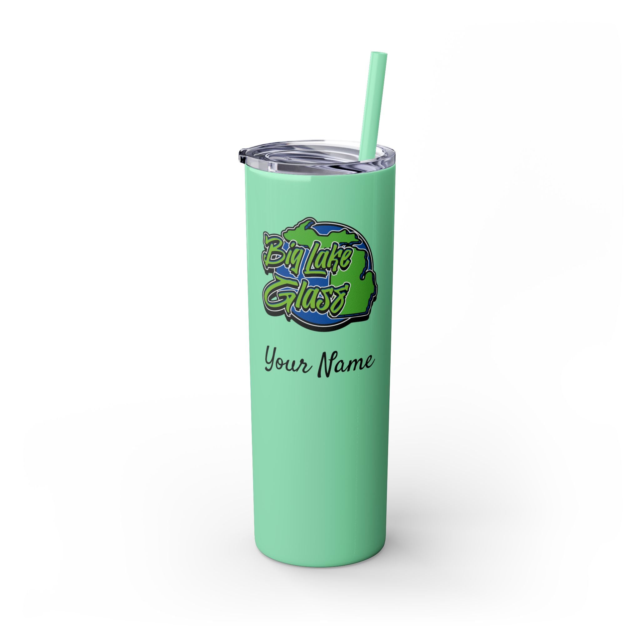 Skinny Steel Tumbler with Straw - 20oz - Big Lake Glass