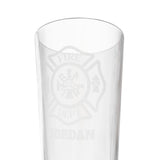 Fire Department Name Personalized Engraved 16oz Pint Mixing Glass