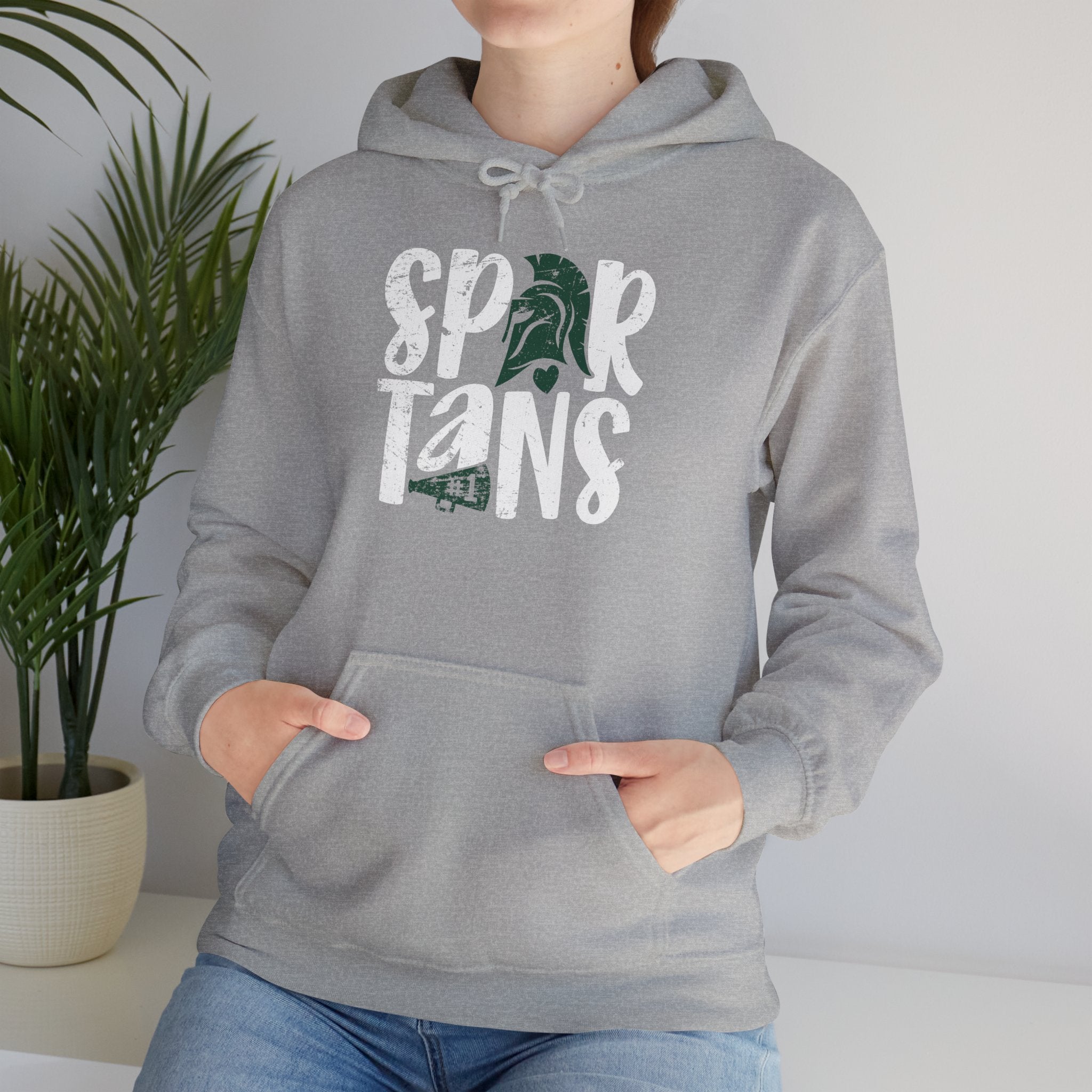 Spartans #1 Green & White Hoodie - Unisex
