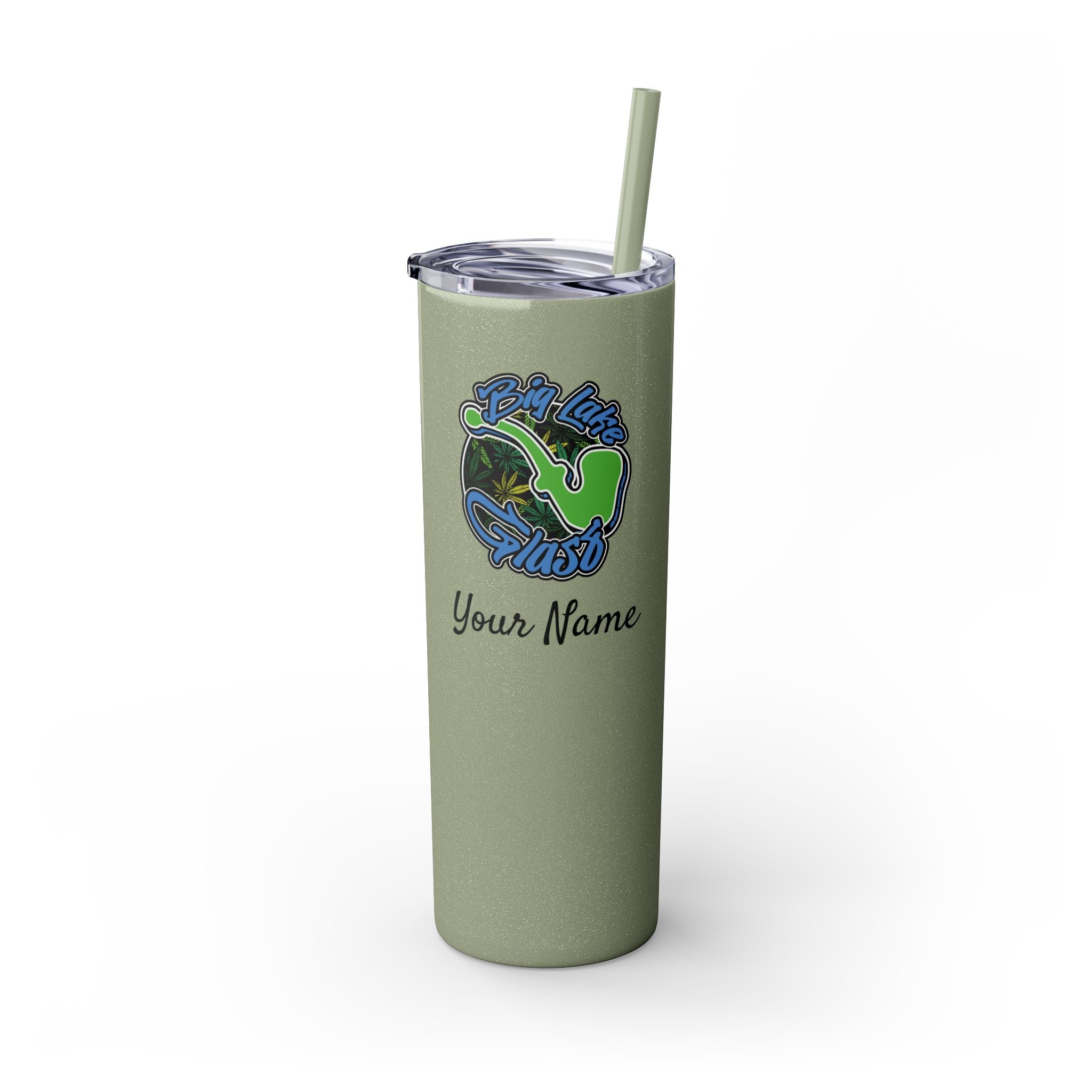Skinny Steel Tumbler with Straw - 20oz - Big Lake Glass Pipe