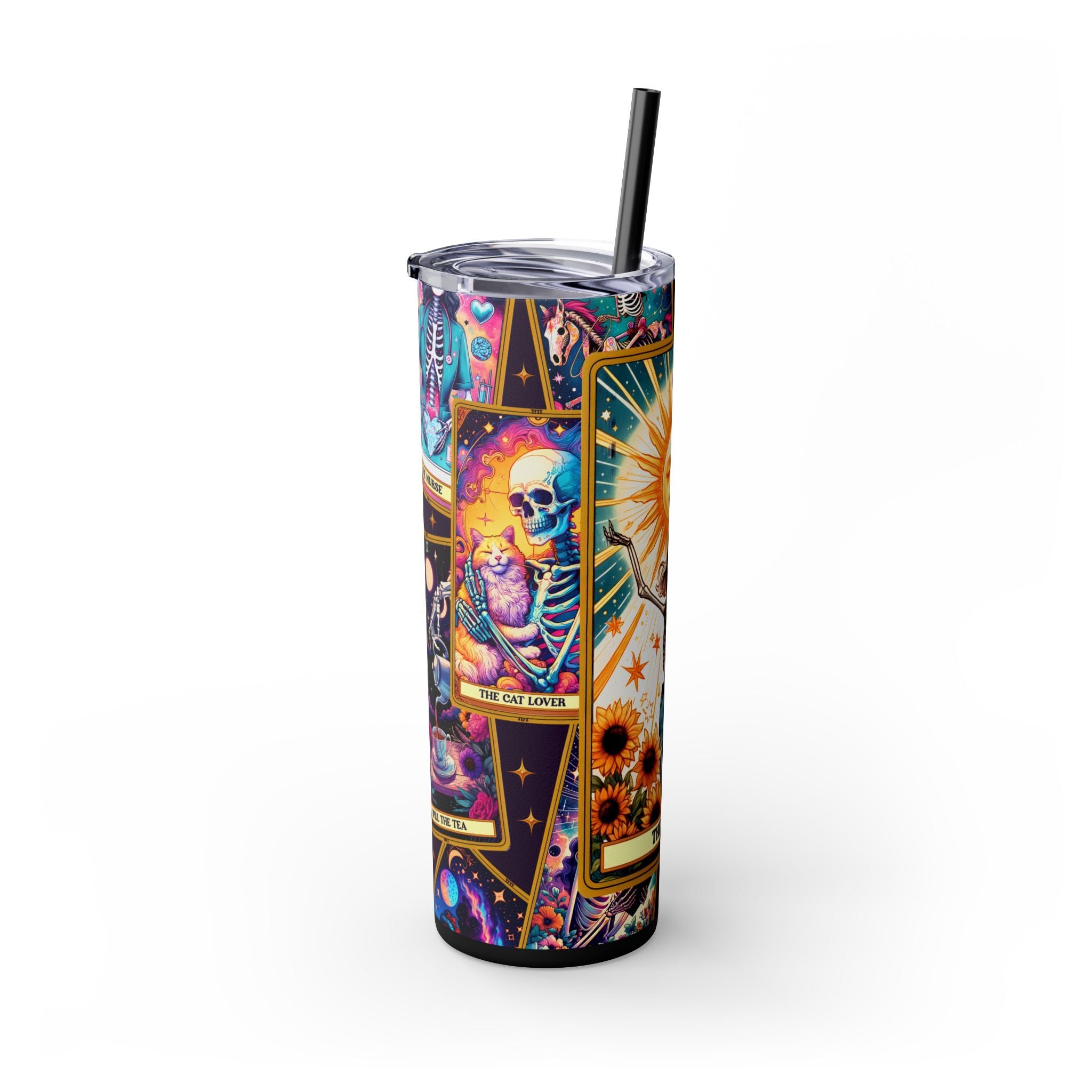 The Sun 2 Skinny Steel Tumbler with Straw, 20oz