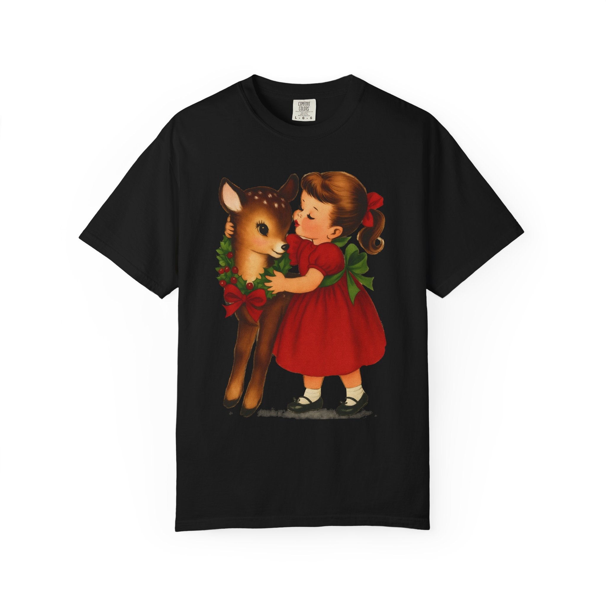 Girl Hugging Fawn Premium T-Shirt - Unisex